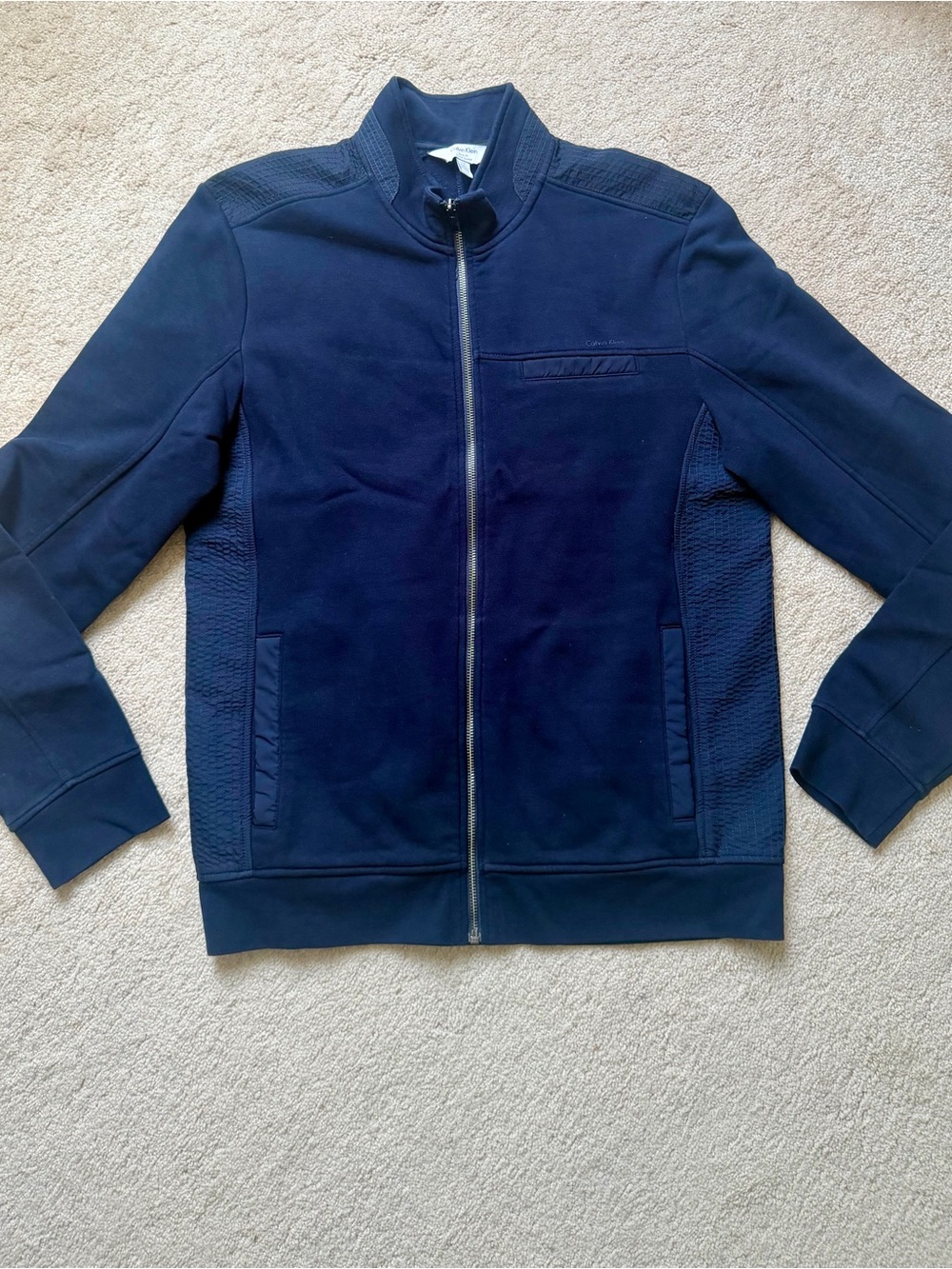 Calvin Klein Navy Blue Zip-Up Sweater jacket
